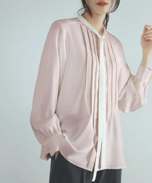 「Flolia」 長(zhǎng)袖ブラウス L オフホワイト レディース