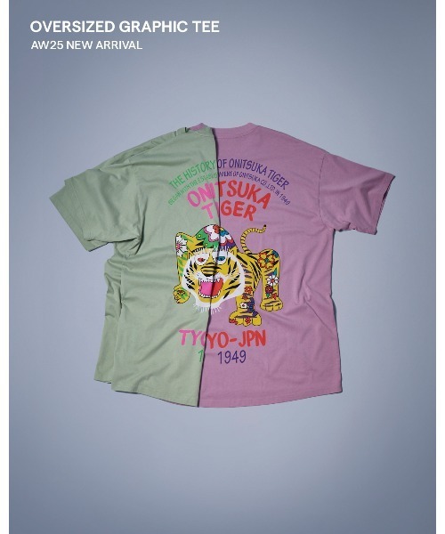 Onitsuka Tiger（オニツカタイガー） tシャツ OVERSIZED GRAPHIC TEE