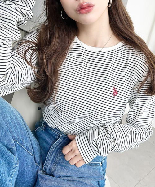 【美品】PATOUボーダーTシャツ XS U.S. POLO ASSN.（ユーエスポロアッスン） tシャツ moment＋別注「U.S.
