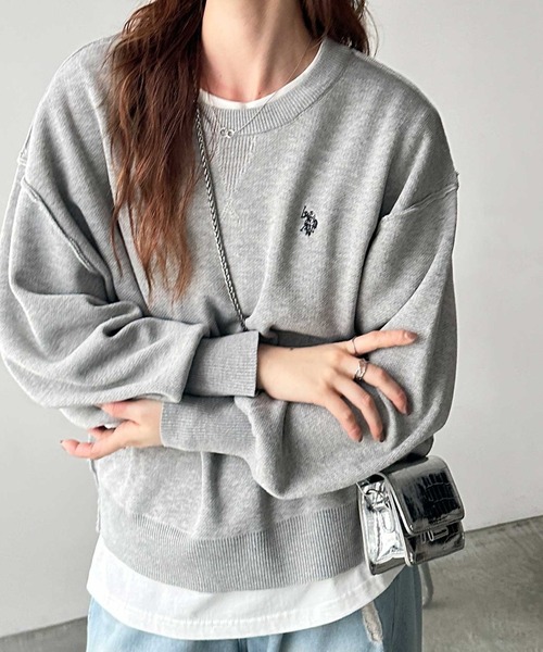 ニット セーター GeeRA別注「U.S. POLO ASSN.」ユーエスポロアッスン　ワンポイント刺繍スウェットライクニット レディース | U.S. POLO ASSN. | 02