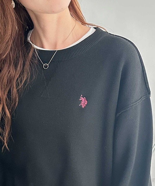 ニット セーター GeeRA別注「U.S. POLO ASSN.」ユーエスポロアッスン　ワンポイント刺繍スウェットライクニット レディース | U.S. POLO ASSN. | 09