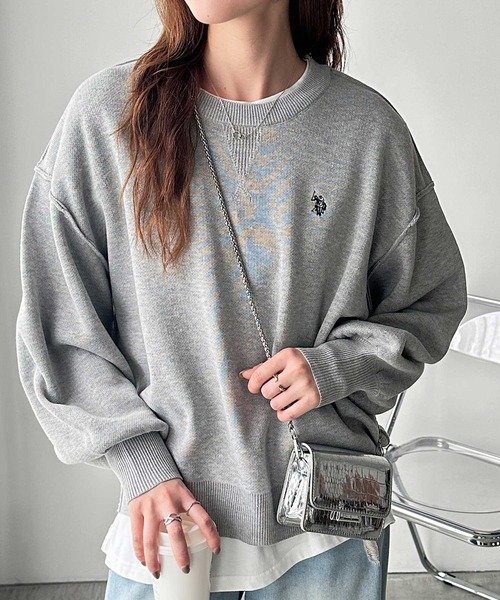 ニット セーター GeeRA別注「U.S. POLO ASSN.」ユーエスポロアッスン　ワンポイント刺繍スウェットライクニット レディース | U.S. POLO ASSN. | 16