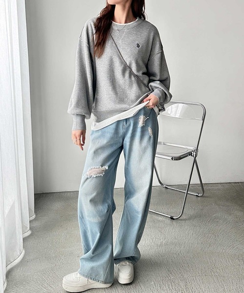 ニット セーター GeeRA別注「U.S. POLO ASSN.」ユーエスポロアッスン　ワンポイント刺繍スウェットライクニット レディース | U.S. POLO ASSN. | 23