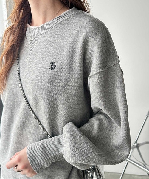 ニット セーター GeeRA別注「U.S. POLO ASSN.」ユーエスポロアッスン　ワンポイント刺繍スウェットライクニット レディース | U.S. POLO ASSN. | 22
