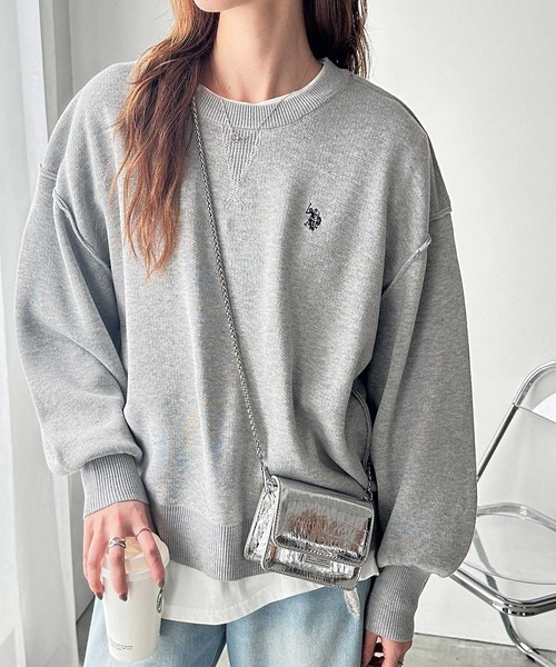 ニット セーター GeeRA別注「U.S. POLO ASSN.」ユーエスポロアッスン　ワンポイント刺繍スウェットライクニット レディース | U.S. POLO ASSN. | 17