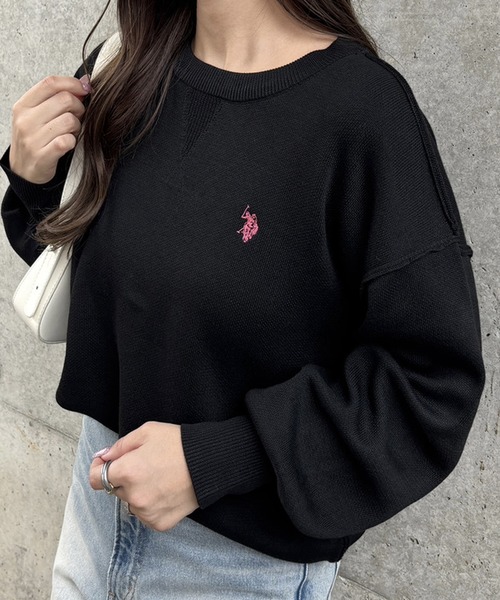 ニット セーター GeeRA別注「U.S. POLO ASSN.」ユーエスポロアッスン　ワンポイント刺繍スウェットライクニット レディース | U.S. POLO ASSN. | 13
