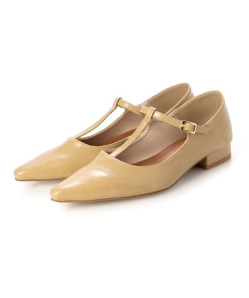 [EVOL] Flat туфли-лодочки 22.5cm Gold женский 
