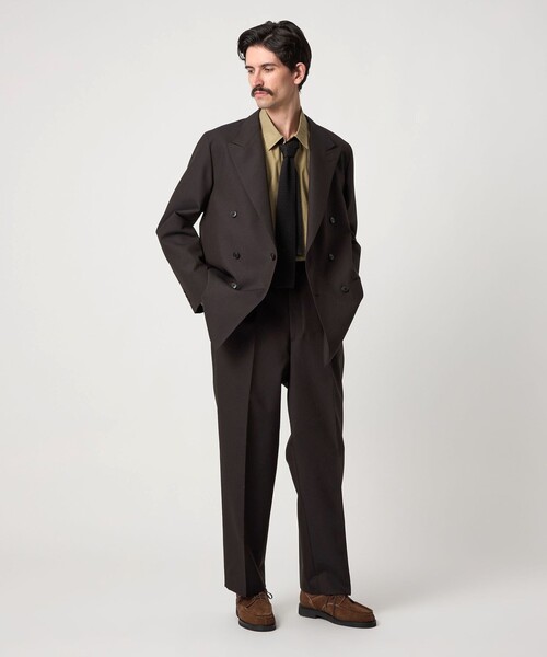 steven alan ブラック ダブルブレストジャケット Steven Alan＞ クロスツイル ダブルブレステッド 6B ジャケット
