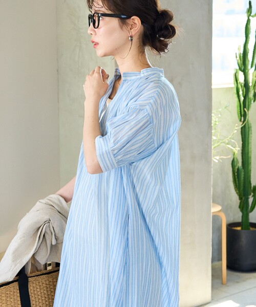 FREAK'S STORE（フリークスストア） 半袖ワンピース MEDIUM ネイビー