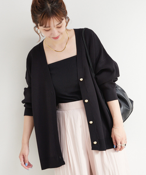 B.C STOCK（ベーセーストック） カーディガン 手洗い可 / スムース