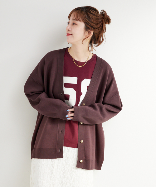 B.C STOCK（ベーセーストック） カーディガン 手洗い可 / スムース