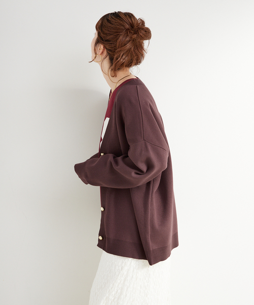 B.C STOCK（ベーセーストック） カーディガン 手洗い可 / スムース