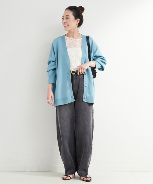 B.C STOCK（ベーセーストック） カーディガン 手洗い可 / スムース