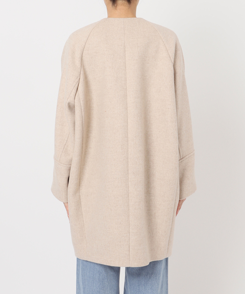 2024AW イエナ　IENA super140 ノーカラー　コート　36 IENA（イエナ） ノーカラーコート コート Super140 フォルムコート