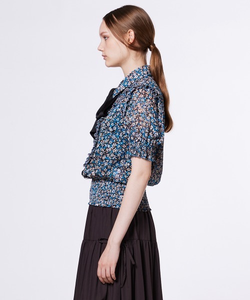 DOUBLE STANDARD CLOTHINGフラワープリントシフォンブラウス DOUBLE STANDARD CLOTHING ブラウス シャツ フラワープリント
