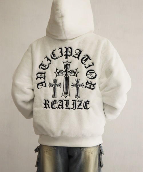 KAPITAL ビーチクロスパーカー プルオーバー サイズ1 WESTSEA（ウエストシー） パーカー クロス ハート 刺繍 ファーパーカー