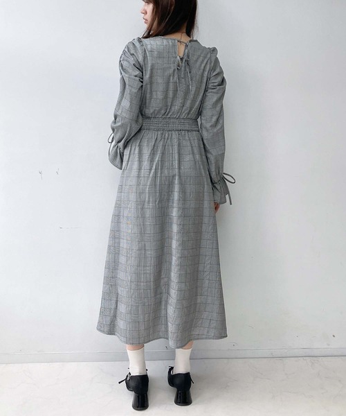 AS KNOW AS（アズノゥアズ） ワンピースパワショルキラ釦ワンピース