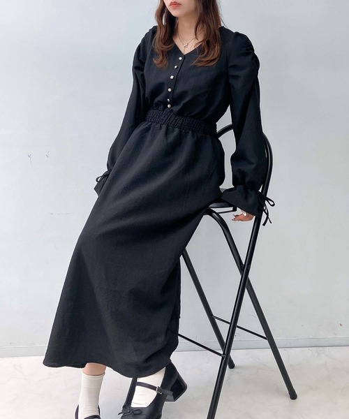 未使用✨アズノゥアズ　25AW インド綿　ロングワンピース　大きいサイズ3 AS KNOW AS（アズノゥアズ） ワンピースパワショルキラ釦ワンピース