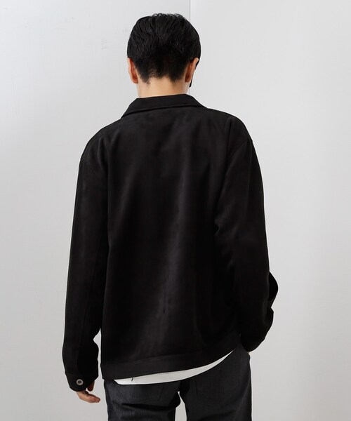 THE SHOP TK ブルゾン アウター フェイクスエードジップブルゾン