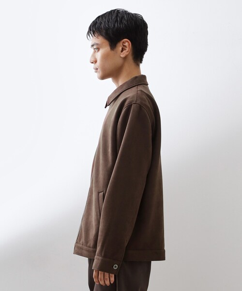 THE SHOP TK ブルゾン アウター フェイクスエードジップブルゾン