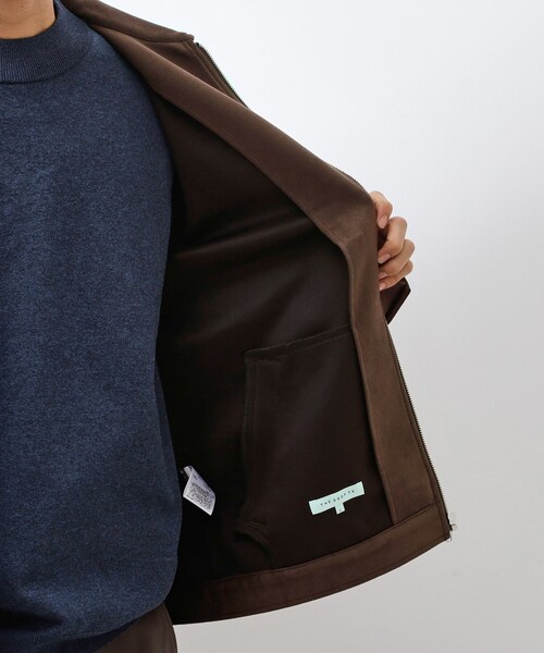 THE SHOP TK ブルゾン アウター フェイクスエードジップブルゾン