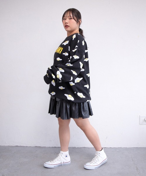 PUNYUS（プニュズ） トレーナー スウェット 「新サイズ」目玉焼き総柄