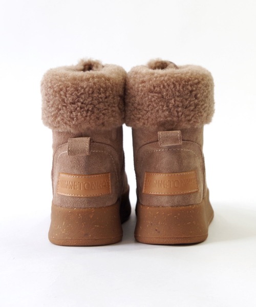 Minnetonka（ミネトンカ） ブーツ 25M04 厚底フロントジップボアブーツ