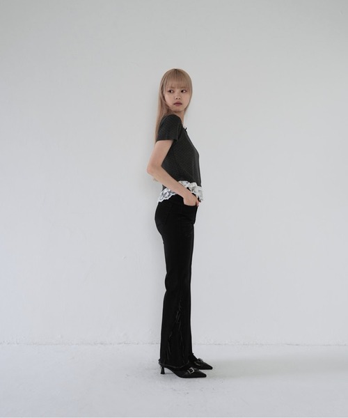 「Uenui」 半袖カットソー FREE ホワイト レディース_画像6