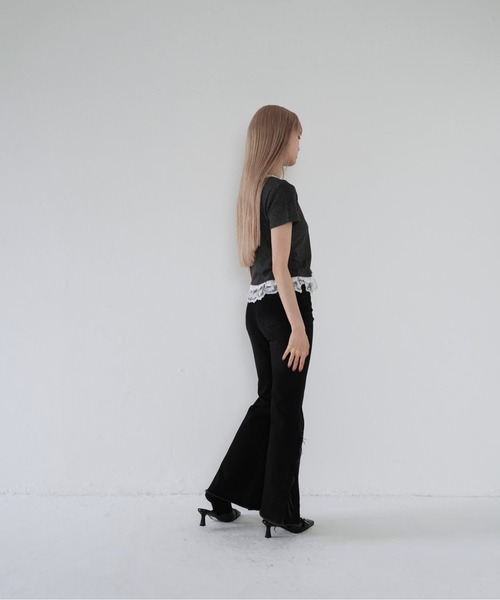 「Uenui」 半袖カットソー FREE ホワイト レディース_画像8