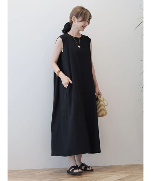 「AMERICAN HOLIC」 ノースリーブワンピース L ブルーグリーン レディース_画像2