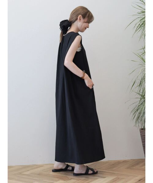 「AMERICAN HOLIC」 ノースリーブワンピース L ブルーグリーン レディース_画像4