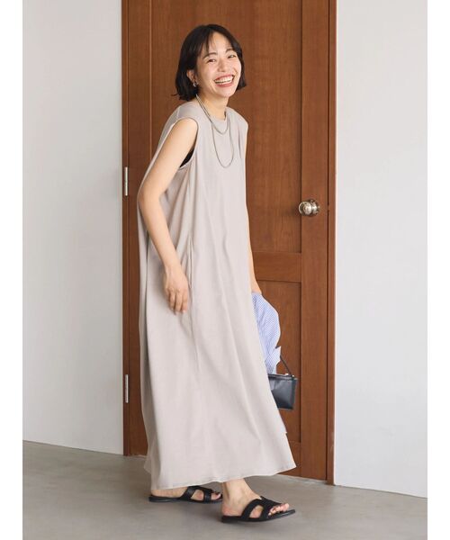 「AMERICAN HOLIC」 ノースリーブワンピース L ブルーグリーン レディース_画像7