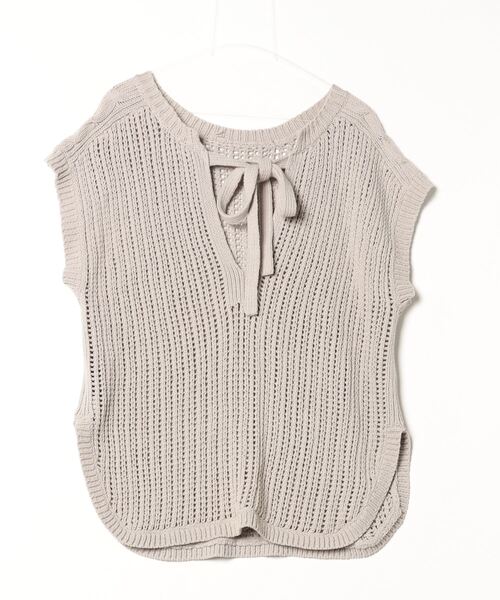 「cardo fabrica」 半袖ニット FREE グレー レディース_画像2