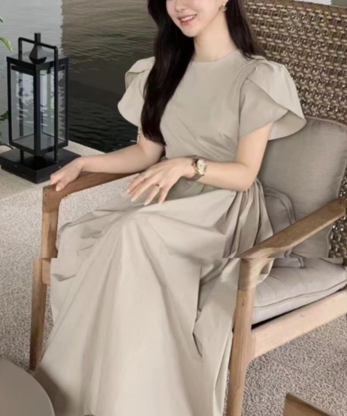 「a lot of love」 半袖ワンピース FREE ネイビー レディース_画像3