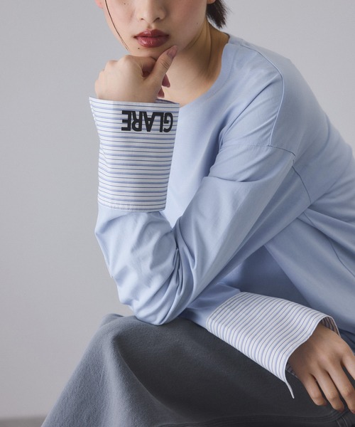 ADAM ET ROPE'（アダムエロペ） tシャツ シャツカフスロングスリーブT