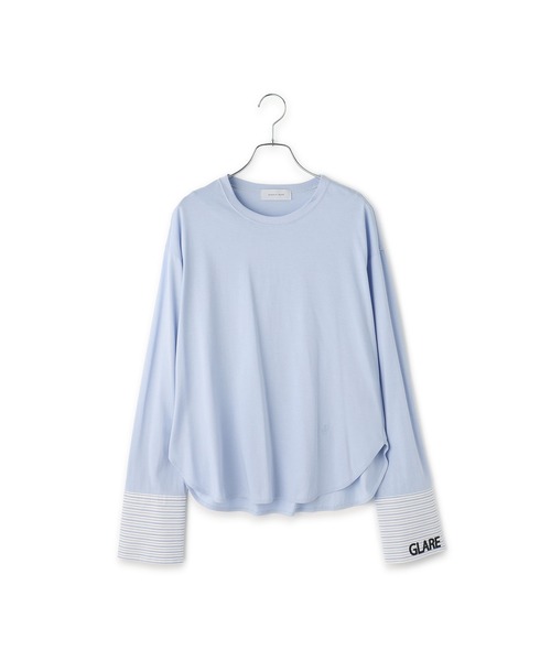ADAM ET ROPÉ シャツカフスロングスリーブTシャツ アダムエロペ ADAM ET ROPÉ FEMME(アダム エ ロペ ファム) / シャツカフスロング