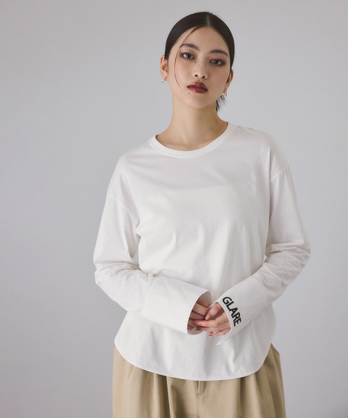 ADAM ET ROPE'（アダムエロペ） tシャツ シャツカフスロングスリーブT