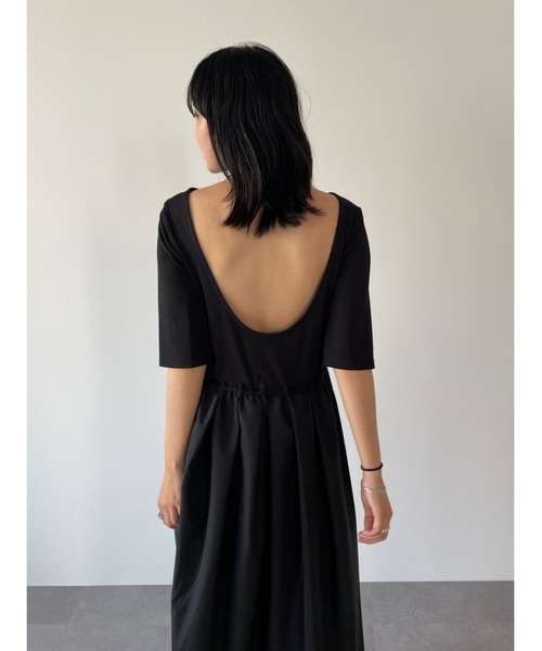 「HANNE」 ドッキングワンピース FREE グレー レディース_画像7