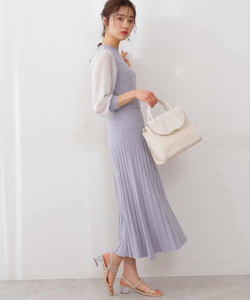 「PROPORTION BODY DRESSING」 ニットワンピース MEDIUM パープル レディース_画像5