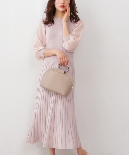 「PROPORTION BODY DRESSING」 ニットワンピース MEDIUM パープル レディース_画像6