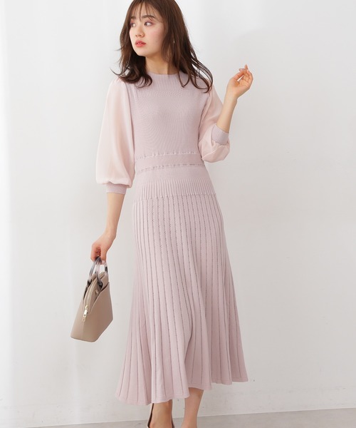 「PROPORTION BODY DRESSING」 ニットワンピース MEDIUM パープル レディース_画像9