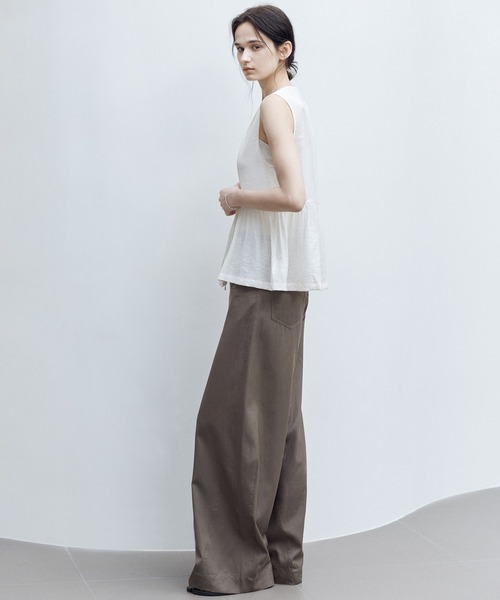 「tageechita」 ノースリーブブラウス L ライトベージュ レディース_画像6