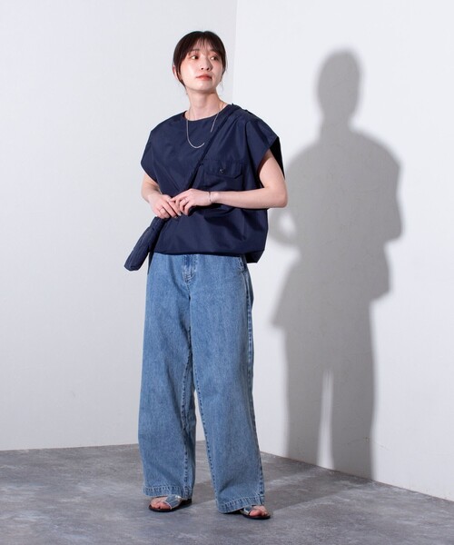 「TAION」 ノースリーブトップス L ブラック メンズ_画像2