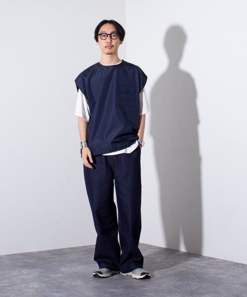 「TAION」 ノースリーブトップス L ブラック メンズ_画像6