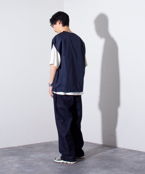 「TAION」 ノースリーブトップス L ブラック メンズ_画像7