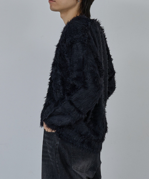 AH ABAHOUSE セーター ニット LONG SHAGGY KNIT CARDIGAN / ロング 