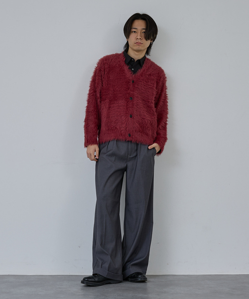 AH ABAHOUSE セーター ニット LONG SHAGGY KNIT CARDIGAN / ロング