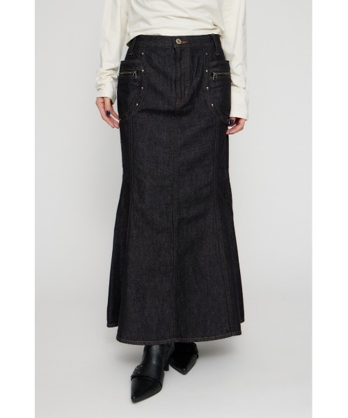 LAGUA GEM（ラグアジェム） デニムスカート STUDS POCKET DENIM