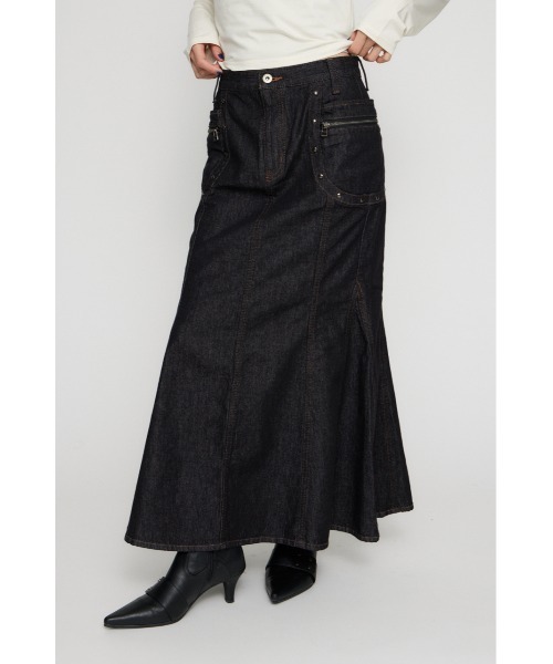 LAGUA GEM（ラグアジェム） デニムスカート STUDS POCKET DENIM