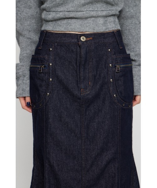 LAGUA GEM（ラグアジェム） デニムスカート STUDS POCKET DENIM